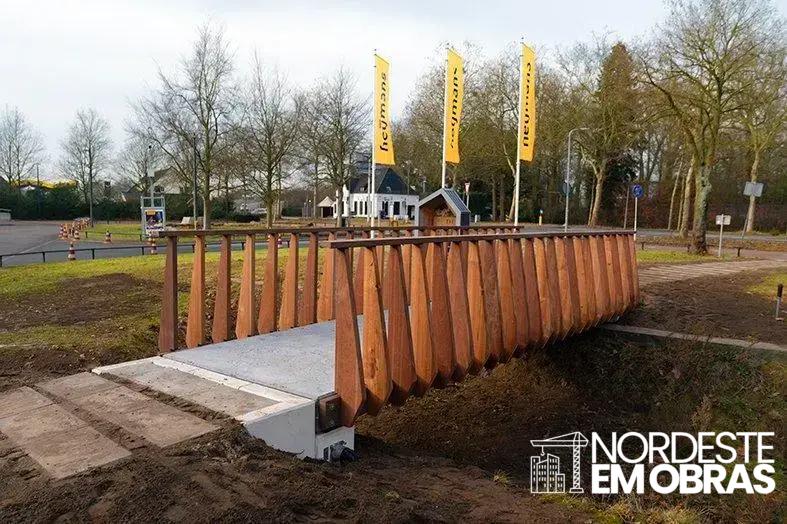 Nova ponte de concreto neutro em carbono é inaugurada na Holanda