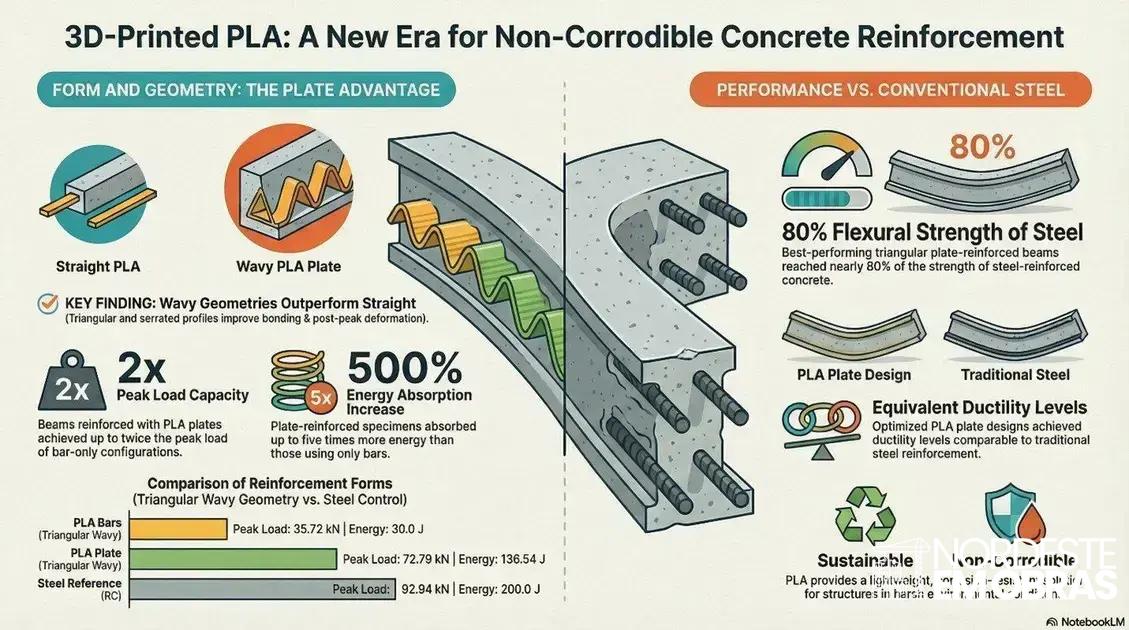Placas de PLA 3D podem substituir vergalhões de aço no concreto